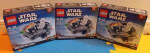  нераспечатанный 3 шт. комплект Lego Star * War z микро Fighter First * заказ snow Spee da-75126