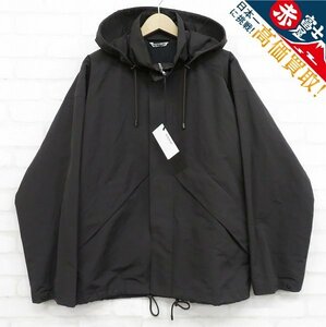 3J0927/ unused goods AURALEE A22AB01PW WASHI POLYESTER HIGH DENSITY CLOTH HOODED ZIP BLOUSONo- Rally blouson jacket 