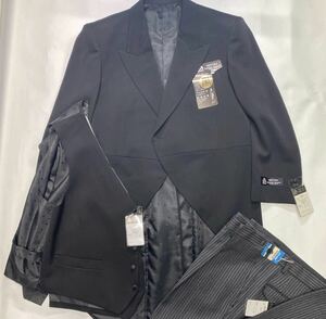  new goods with translation tag attaching super high class 9 ten thousand jpy mo- person g coat MIYUKI extra black 3 piece setup size A4 formal made in Japan .. marriage 