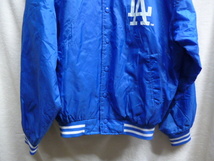 ロサンゼルスドジャース　スタジャン　Mサイズ　genuine merchandise　MLB　DODGERS　ナイロンブルゾン　古着　90s　　_画像4