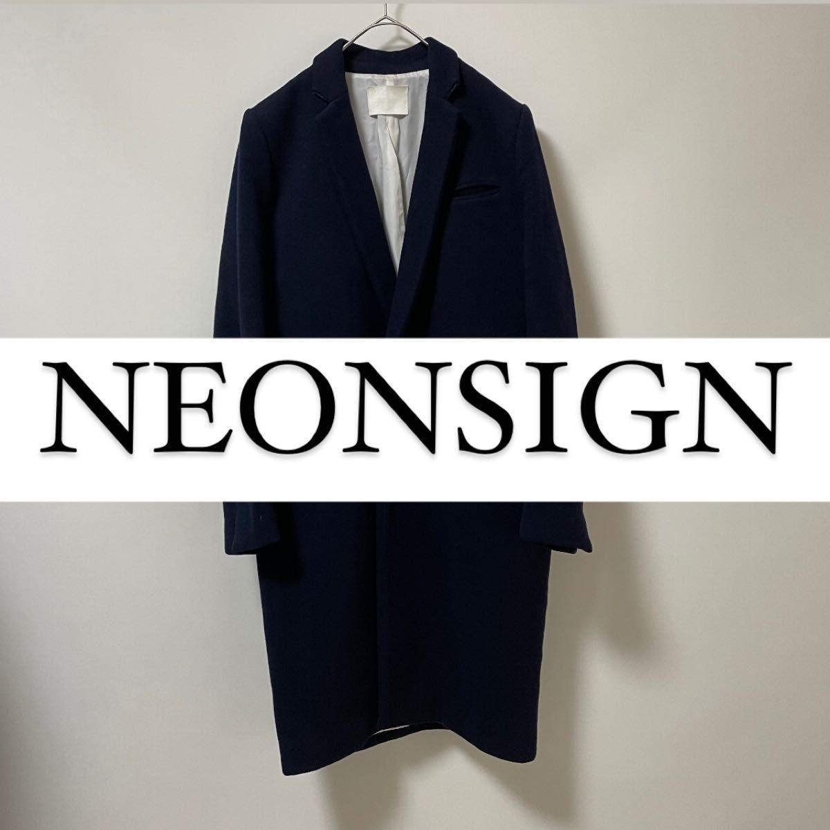 neon sign aw hipster jacket navy size2 ネオンサイン コーデュロイ