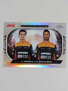 2022 TOPPS CHROME FORMULA 1 ノリス リカルド マクラーレン NORRIS RICCIARDO インサート