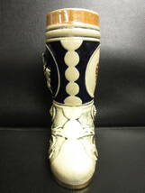 《雑貨》 置物「ドイツ製 ブーツ型のコップ 陶器製 小物入れor花瓶」 高さ：約15.8cm・口：約5.8cm 食器：酒器 インテリア・小物_画像2