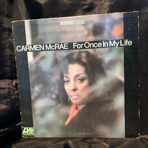 Carmen McRae / For Once In My Life LP Atlantic