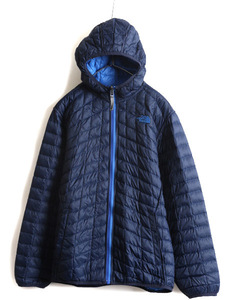 ボーイズ XL メンズ S 程■ ノースフェイス リバーシブル 中綿 キルティング ナイロン パーカー ジャケット 古着 The North Face ブルゾン