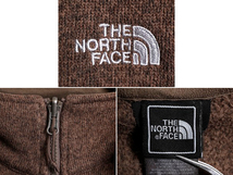 ■ ノースフェイス セーター フリース ジャケット ( レディース L ) 古着 The North face ジャンパー 裏ボア ニット アウトドア パイル 茶_画像4