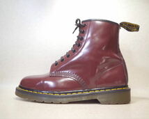 【即決価格落札で送料無料】2802■Dr.Martens/ドクターマーチン■使用少8ホール/プレーントゥ/編上げブーツ/チェリー/男性24.5cm女性25cm■_画像4