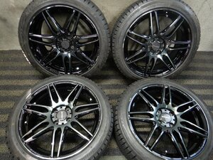 J3T6710■205/45R17 BRIDGESTONE BLIZZAK VRX2 Weds Sport SA77R アルミホイール 7J 4H +43 PCD100 18年★条件付送料無料★8分山