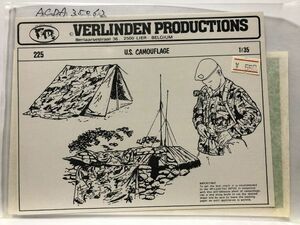 VERLINDEN/バーリンデン 1/35 U.S.CAMOUFLAGE カモフラージュ 迷彩 テント 服 デカール シート 225　PM04