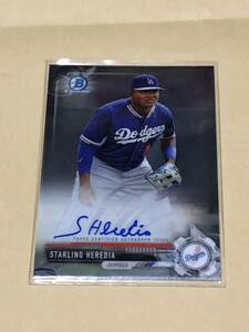 2017 Bowman chrome STARLING HEREDIA Autograph TOPPS auto