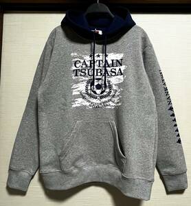  Captain Tsubasa - MEN Parker parka grey L size soccer anime manga south . heaven wing popular complete sale goods sweat ( new goods tag attaching unused goods )