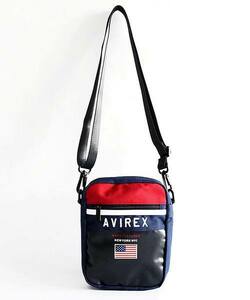 AVIREX(アヴィレックス) - オールドスクール OLD SKOOL ミニショルダーバッグ MINI SHOULDER BAG 紺色 レトロカラー (タグ付き未使用品)
