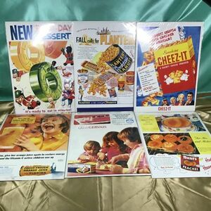 [ unused ] America Vintage magazine advertisement / poster replica 6 pieces set approximately 26×36cm