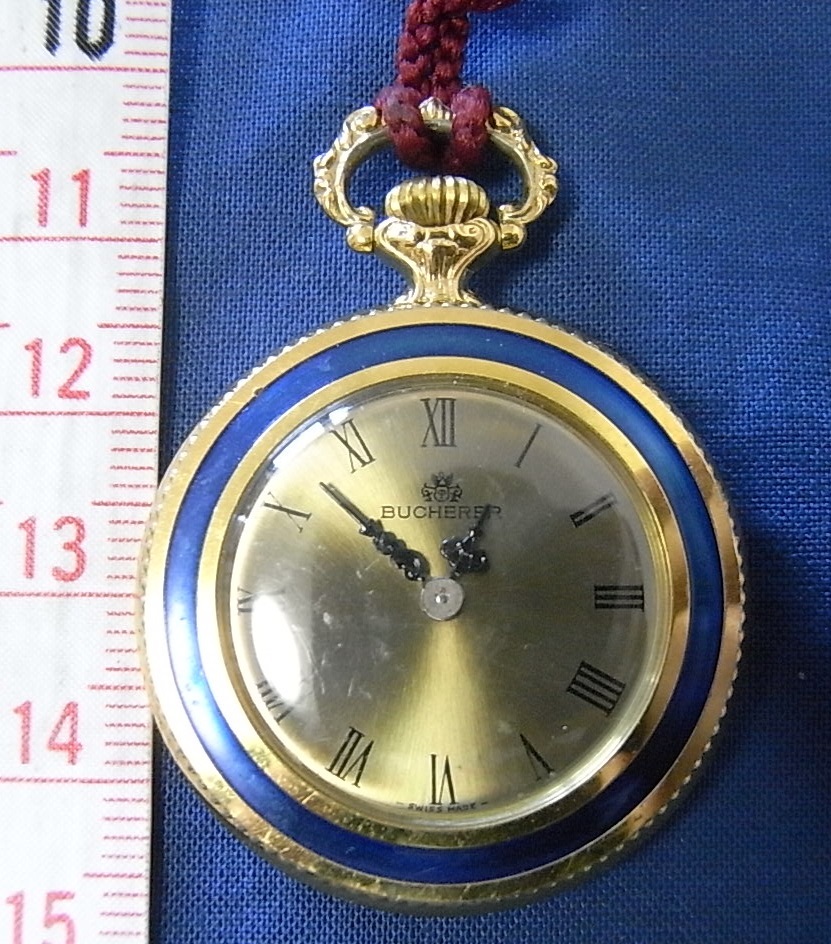 BUCHERER 時計 懐中 ペンダント ウォッチ 花柄 希少 動作未確認
