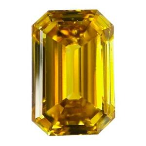 FANCY VIVID YELLOW ORANGE 0.37ct EM/RT1790/GIA