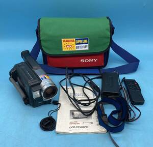 【A5771O019】SONY デジタルビデオカメラレコーダー CCD-TRV86PK Handycam Hi8/Video8 8ミリテープ 通電確認済み 液晶難あり 現状品