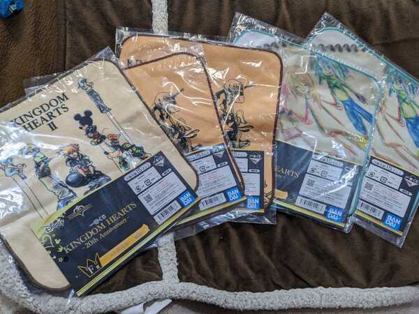 【新品】一番くじ KINGDOM HEARTS~20th F賞:ハンドタオル5枚
