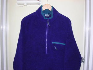 90s USA製 L.L.bean ハーフジップ パイルボア フリース プルオーバー パープル vintage old ジャケット