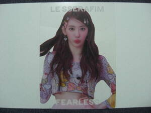 *LE SSERAFIM* Sakura SAKURA JAPAN 1st single FEARLESS Weverse Shop JAPAN limitation record privilege clear card photo card 1 sheets *ruse rough .m