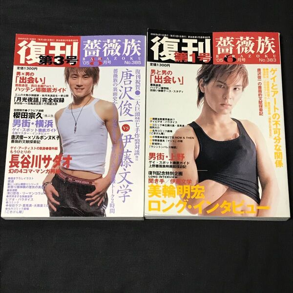 薔薇族 No.383、 385 セット 林月光 石原豪人
