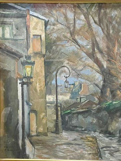 House of Euberton Balzac Chikara Nakagawa Painting size 53 cm x 45.5 cm (F10) Oil on canvas 1955 (during stay in France) French cityscape landscape painting, painting, oil painting, Nature, Landscape painting