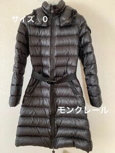 モンクレール MONCLER ダウンコート ロングダウンコート ロングダウン レディース　サイズ0 ブラック　MOKACINE