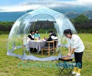 強くお勧め★実用テント雨対策アウトドアテント高品質/防湿アウトドア露天透明星空テントキャンプビーチ釣りテント