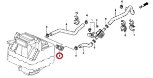 Brandnew! honda Genuine Parts Grommet, Heater Pipe heater pipe grommet EG6/EG9/DC2/EK4/EK9 civic integra Civic Integra 