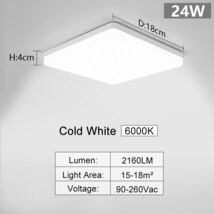 爆売れ 正方形のled天井ランプ 寝室の照明 昼白色コールドホワイト ウォームホワイト ledシーリングライトリビングルーム_画像8
