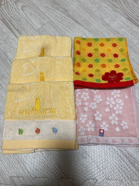 未使用 mao daichi 、今治タオル等ハンドタオル5枚セット売り