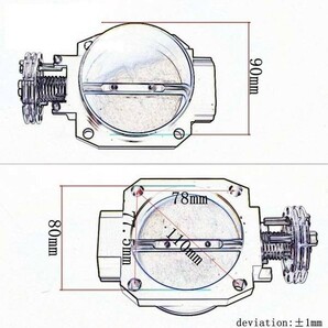 Q45 アルミ削り出し 80mm ビッグスロットルボディ R33 R34C35 RB25SR20 1JZ2JZ RB26 RB25 4G63 サージタンク JZX100 JZX90 13B JZX110 R32の画像3