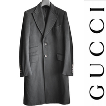 正規品 グッチ Gucci 最高級モデル ウールメルトン チェスターコート ジャケット ライダース ブルゾン スーツにも最適_画像1