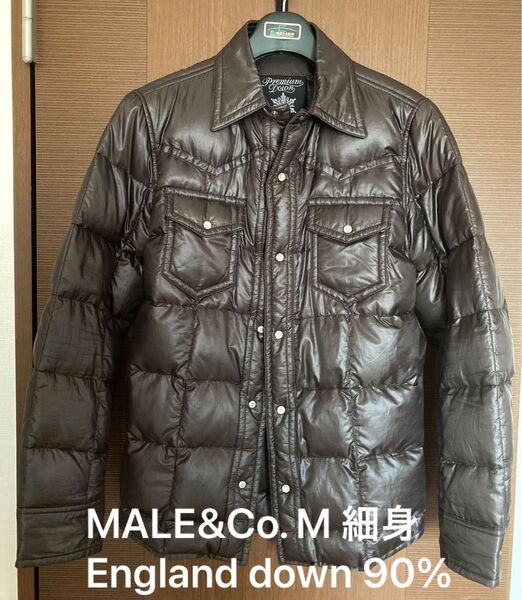 最終値下げ！MALE&Co. プレミアムダウン M 細身 England down 90% ダウンジャケット