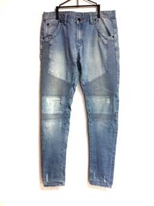  бесплатная доставка *REPRESENT повреждение обработка .. Biker обтягивающие джинсы брюки * размер 32 незначительный синий li подарок Royal flash обращение товар 