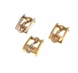 [OMEGA] Omega original tail pills buckle 3 piece set 6mm Gold color GP X#B2362