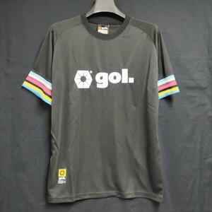 新品 gol ゴル 半袖プラクティスシャツ LANDSLAG BLK L サッカーフットサルウェア