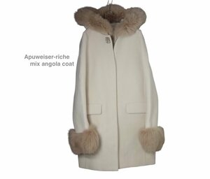 TK price 74520 jpy beautiful goods Apuweiser-riche Apuweiser-riche hood fur attaching 5way coat 2biju- attaching 