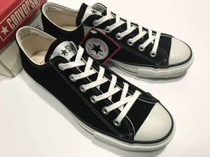 未使用!! コンバース 日本製 SUEDE ALL STAR J OX BLACK スエード オールスター 黒 x 白 27.5cm us 9.0 箱付き MADE IN JAPAN ジャパン