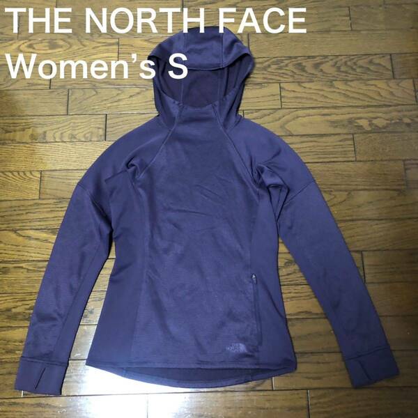 【送料無料】THE NORTH FACEパーカー紫　レディースSサイズ　USA古着ザノースフェイスパープル