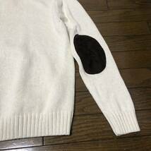 【送料無料】90s CHAPS ハーフボタンニットセーター白　メンズLサイズ USA古着チャップスラルフローレンPOLO RALPH LAUREN_画像8