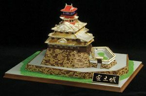  japanese name castle Joy Joy Gold cheap earth castle plastic model .. company free shipping 