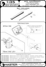 1/35 マスター　M3 リー/グラント用 75mm(短砲身) & 37mm M6砲身 (Miniart用)_画像4