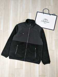 Polo Ralph Lauren for Ron Herman ポロ・ラルフローレン × ロンハーマン 別注 HYBRID JACKET Boa Fleece ボア フリース BLACK サイズXL