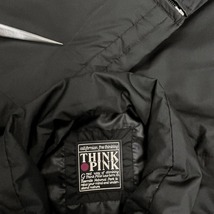 THINK PINK シンクピンク L レディース 若干薄手 ダウンベスト ノースリーブジャケット 無地 ダウン70%＋フェザー30% ブラック系 黒系_画像3