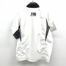 TIGORA ティゴラ M メンズ 薄手 ジップジャケット 一部メッシュ ラグラン 半袖 ポリ100% ホワイト×レッド×ブラック×グレー×ネイビー 白_画像2
