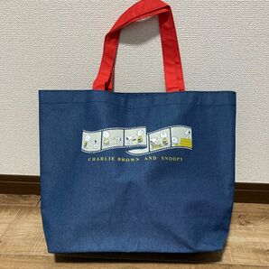 SNOOPY スヌーピー　トートバッグ　ネイビー