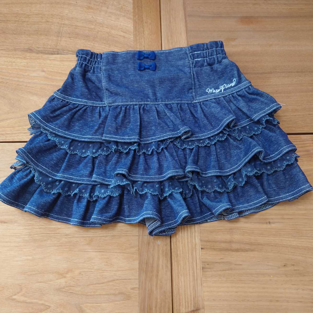 130 メゾピアノ 美品 ショートパンツ キュロットスカート デニム(中古