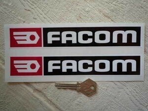 ◆送料無料◆ 海外 ファコム Facom Black 140mm 2枚セット ステッカー