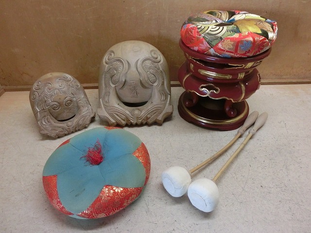 新作からSALEアイテム等お得な商品満載】 木魚 玉鱗工 在銘 仏具 木製