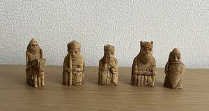 ルイス島　チェスの駒　The Lewis Chessmen　大英博物館　ハリーポッター　5点　箱無し　未使用品